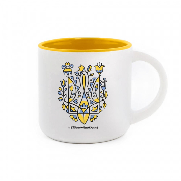 Чашка Герб Украины. Желтая