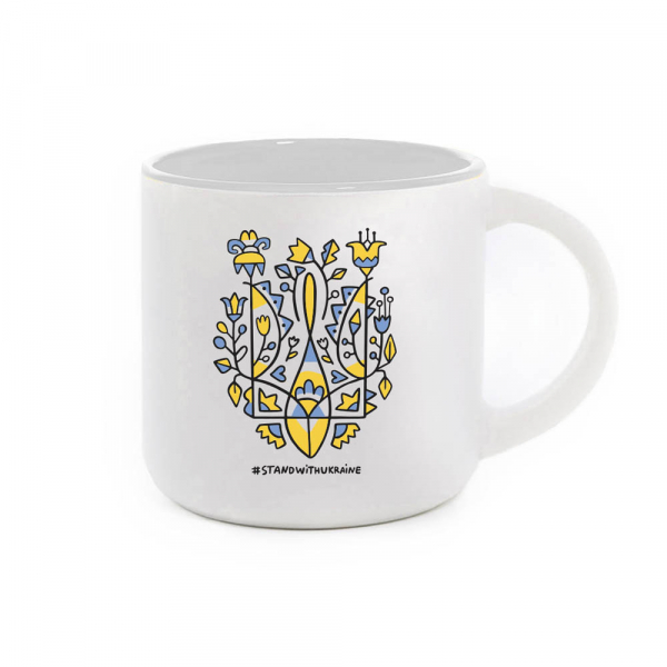 Чашка Герб Украины. Белая