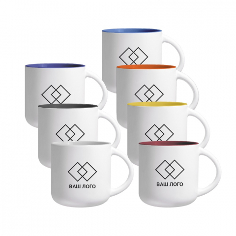 Чашка з кольоровою серединкою з логотипом