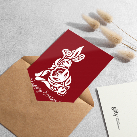 Открытка пасхальный Зайчик