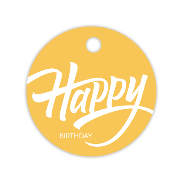 Gift tag Happy Birthday