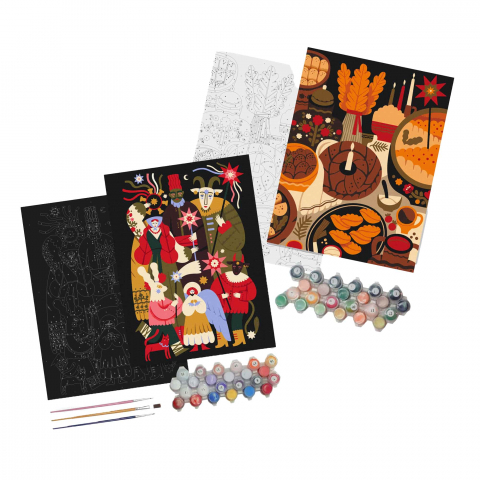 Різдвяні картини за номерами з логотипом Різдвяні картини за номерами з логотипом