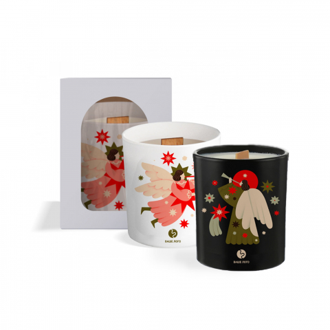 Ароматичні свічки з янголами та логотипом Ароматичні свічки з янголами та логотипом