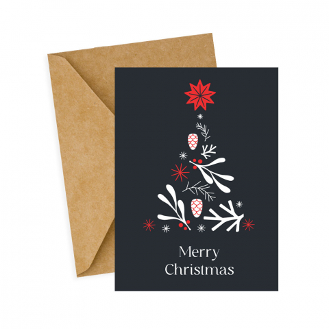 Листівка Різдвяна ялинка