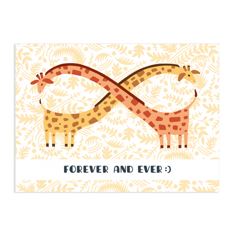 Листівка-пазл Giraffes