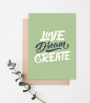 Подарочная открытка Love Dream Create