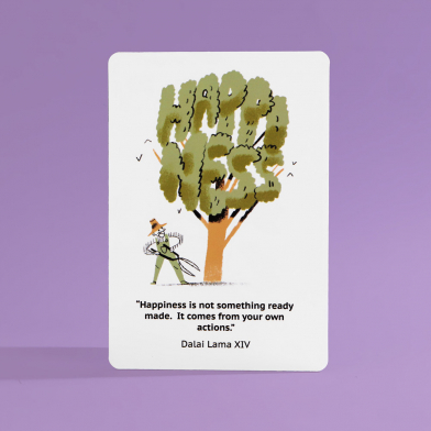 Магнитная открытка Happiness
