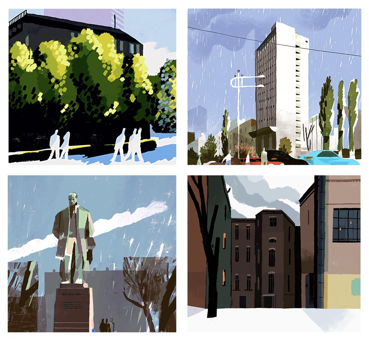 Серия плакатов Kyiv City Drawings Майдукова