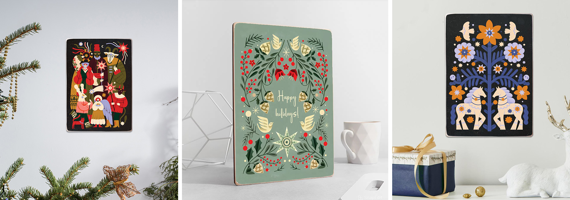 Зимний декор. Постеры